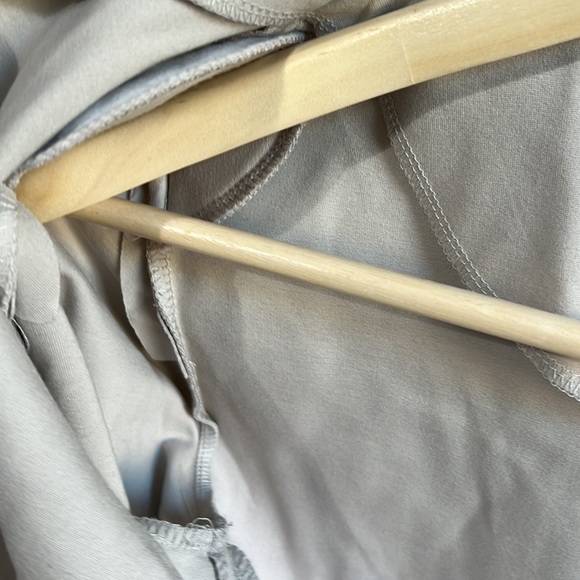 Anthropologie Philosophy Zip Up Jacket Size Large Gray Shoulder Pads - Picture 7 of 8